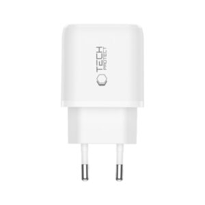 Tech-Protect NCA45W-GAN 2-Port laidinis įkroviklis PD 45W / QC3.0 baltos spalvos - Image 3