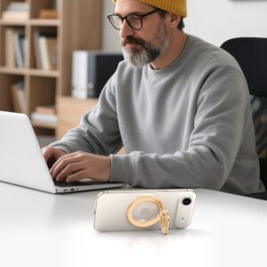 Tech-Protect mmR400 Lamano Magnetic MagSafe žiedas telefonui aukso spalvos - Image 3