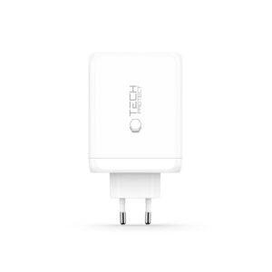 Tech-Protect NC200W-GAN 4-port laidinis įkroviklis PD 200W / QC3.0 baltos spalvos - Image 3