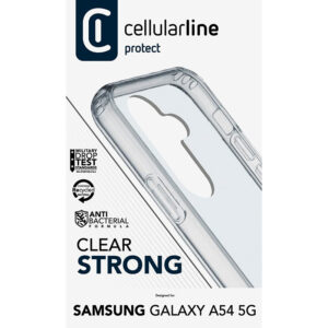 Cellularline Clear Strong - Samsung Galaxy A54 5G dėklas su Antimicrobial Protection Clear - Image 3
