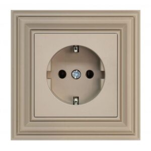 Kištukinis lizdas LIREGUS RETRO, su įž., kreminės spalvos - Image 2