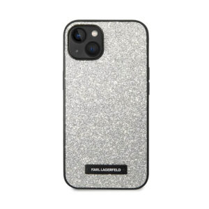 Karl Lagerfeld Glitter Plaque Logo - dėklas skirtas Apple iPhone 14 Plus Silver - Image 3