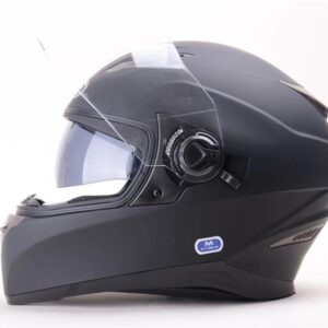 Motociklininko šalmas HD-09B, dydis M, juodas