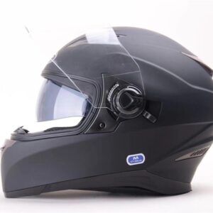 Motociklininko šalmas HD-09B, dydis L, juodas