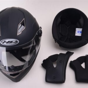 Motociklininko šalmas HD-09B, dydis M, juodas - Image 3