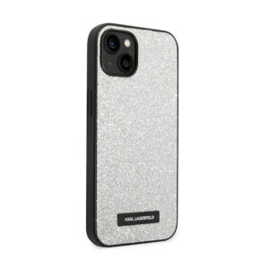 Karl Lagerfeld Glitter Plaque Logo - dėklas skirtas Apple iPhone 14 Plus Silver - Image 4