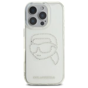 Karl Lagerfeld IML Rhinestones Karl Head - dėklas skirtas Apple iPhone 16 Pro transparent - Image 3