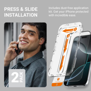 Crong EasyShield 2-Pack - Apsauginis stiklas skirtas Apple iPhone 15 Pro Max (2 vnt) - Image 5