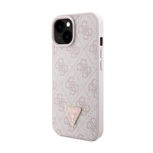 Guess Crossbody 4G Metal Logo - Apple iPhone 15 Case Pink - Image 3