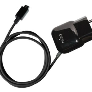 PURO Mini kelioninis įkroviklis - Portable laidinis įkroviklis su Micro USB Cable juodos spalvos