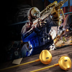 WEKOME YC05 Sakin Series - 3.5 mm jack wired headphones Gold - Image 6