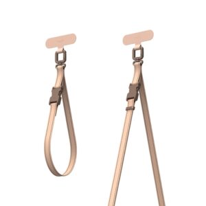Moshi 2-in-1 Wrist & Body Strap with Adapter - Eco Leather Phone Lanyard Milktea Brown