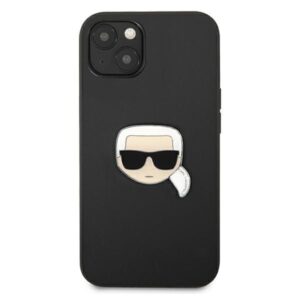 Karl Lagerfeld PU Leather Karl's Head Metal - dėklas skirtas Apple iPhone 13 mini Black - Image 3
