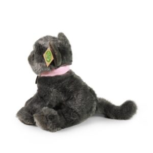 Rappa - Plush realistic toy Gray Cat sitting 25 cm Eco-Friendly - Image 3