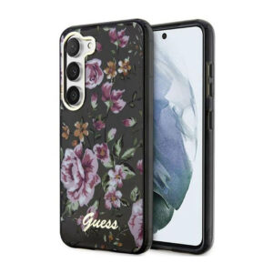 Guess Flower Collection - dėklas skirtas Samsung Galaxy S23+ Black - Image 1