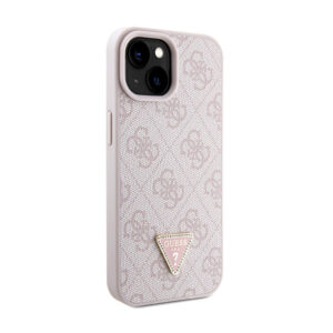 Guess Crossbody 4G Metal Logo - Apple iPhone 15 Case Pink - Image 5