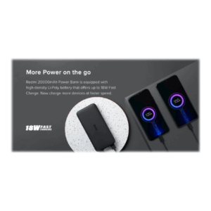 Xiaomi Redmi Powerbank Dual USB 18W 20000mAh Black - Image 8