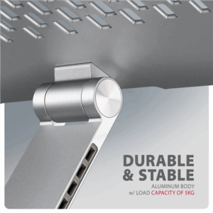 AXAGON STND-LR Laptop and Tablet Stand, 360° Rotation, Height Adjustable - Silver - Image 9