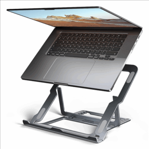 AXAGON STND-LAG Laptop Stand, height-adjustable, foldable, aluminium - grey - Image 3