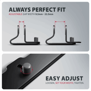 AXAGON STND-VB Vertical Laptop Stand, adjustable width, aluminium - black - Image 6