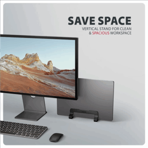 AXAGON STND-VB Vertical Laptop Stand, adjustable width, aluminium - black - Image 8