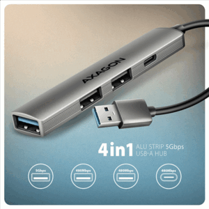 AXAGON HUE-STA USB Hub - 3x USB-A, 1x USB-C - Image 4