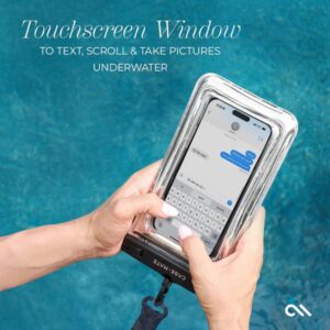 Case-Mate Waterproof Floating Pouch - Waterproof Smartphone Case Silver Chrome - Image 6