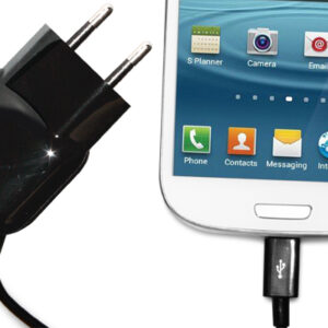 PURO Mini kelioninis įkroviklis - Portable laidinis įkroviklis su Micro USB Cable juodos spalvos - Image 4