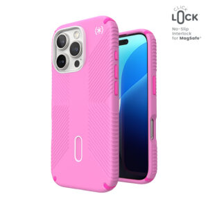 Speck Presidio2 Grip ClickLock & MagSafe - dėklas skirtas Apple iPhone 16 Pro True Pink / Shocking Pink / White - Image 1
