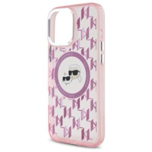 Karl Lagerfeld IML Monogram Karl & Choupette Head MagSafe - dėklas skirtas Apple iPhone 16 Pro Max pink - Image 6