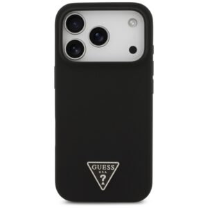 Guess Silicone Triangle Logo MagSafe - Case Apple iPhone 17 Pro Max black - Image 3