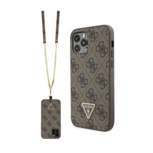Guess Crossbody 4G Metal Logo - Apple iPhone 12 / Apple iPhone 12 Pro Case brown - Image 1