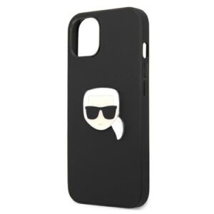 Karl Lagerfeld PU Leather Karl's Head Metal - dėklas skirtas Apple iPhone 13 mini Black - Image 6