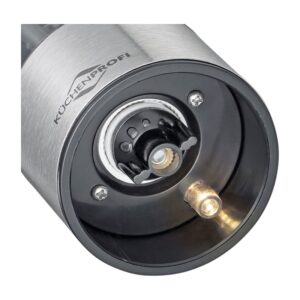 Küchenprofi Boston - Electric Salt and Pepper Mills with Ceramic Grinding Mechanism 23x5 cm Set of 2 (Silver) - Image 2