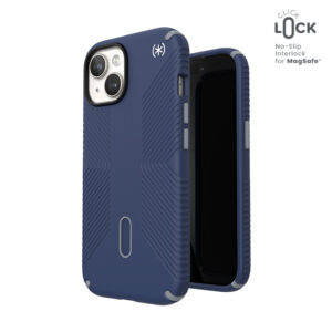 Speck Presidio2 Grip ClickLock & Magsafe - dėklas skirtas Apple iPhone 16e / Apple iPhone 15 / Apple iPhone 14 / Apple iPhone 13 Coastal Blue / Dust Grey / White - Image 1