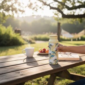 Quokka Echo - 690 ml Stainless Steel Bottle with Silicone Handle (Magnolia) - Image 2