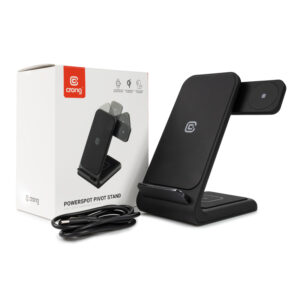 Crong – Set GaN Wall charger 35W & wireless charger PowerSpot Pivot Stand 3in1 - Image 3