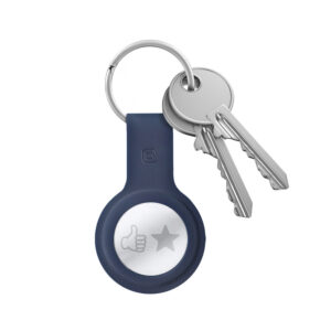 Crong Silicone Case with Key Ring - Protective case for Apple AirTag key ring Navy Blue