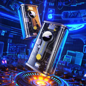 WEKOME WP-333 Vanguard Series - Power bank 10000 mAh Super Charging PD 20W + QC 22.5W juodos spalvos / Transparent - Image 4