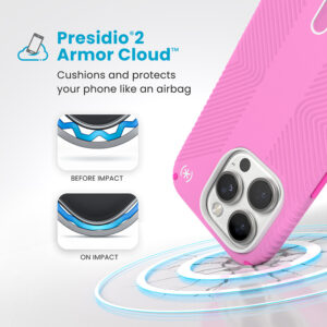 Speck Presidio2 Grip ClickLock & MagSafe - dėklas skirtas Apple iPhone 16 Pro True Pink / Shocking Pink / White - Image 4