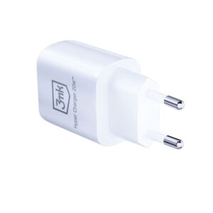 3mk Hyper Charger - USB-A QC 3.0 + USB-C PD 20W mains charger (White) - Image 3