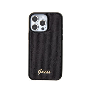 Guess Sequin Script Metal - dėklas skirtas Apple iPhone 15 Pro Black - Image 3