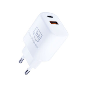3mk Hyper Charger - USB-A QC 3.0 + USB-C PD 20W mains charger (White) - Image 4