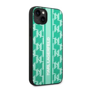 Karl Lagerfeld Monogram Stripe - dėklas skirtas Apple iPhone 14 Plus Green - Image 4