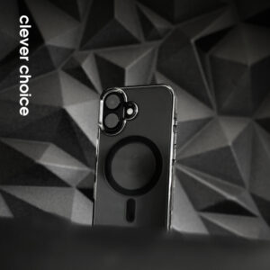 Crong Clear MAG Pro - dėklas Apple iPhone 15 MagSafe black - Image 3