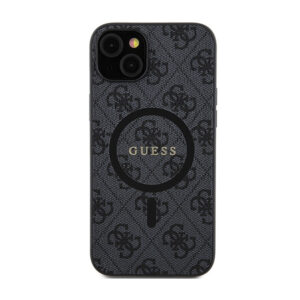 Guess 4G Collection Leather Metal Logo MagSafe - dėklas skirtas Apple iPhone 15 Plus / 14 Plus black - Image 3