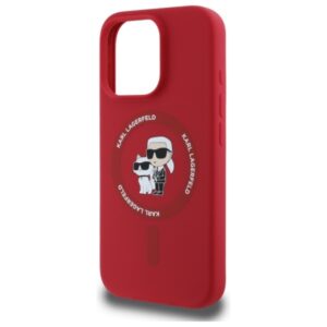 Karl Lagerfeld Silicone Karl & Choupette Ring MagSafe - Case Apple iPhone 16 Pro red - Image 6