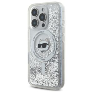 Karl Lagerfeld Liquid Glitter Choupette Head MagSafe - dėklas skirtas Apple iPhone 16 Pro Max transparent - Image 2
