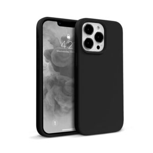 Crong Color Cover Liquid Silicone dėklas skirtas Apple iPhone 13 Pro Black - Image 1