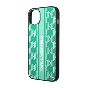 Karl Lagerfeld Monogram Stripe - dėklas skirtas Apple iPhone 14 Plus Green - Image 6